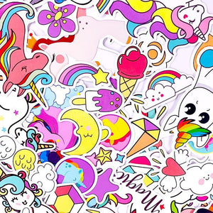 Autocollants lumineux licorne