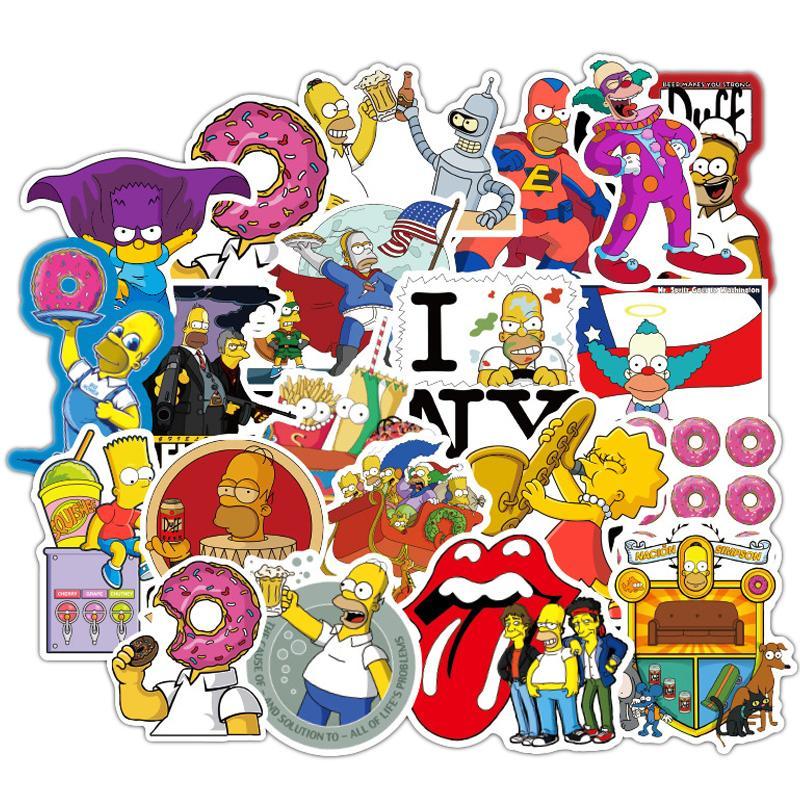 Autocollants graffitis Les Simpson