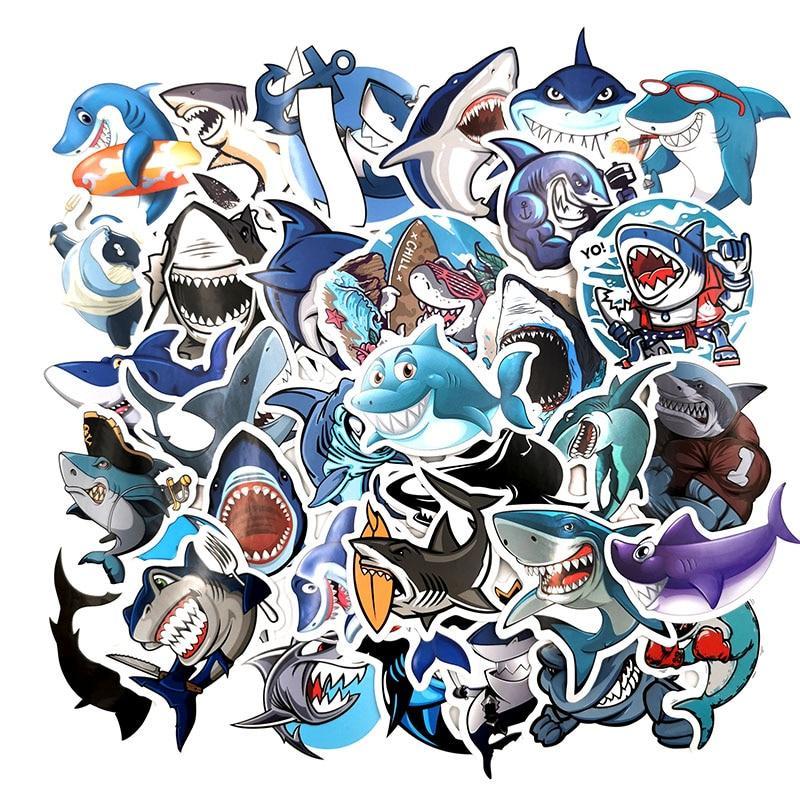 Autocollants sous-marins de requins