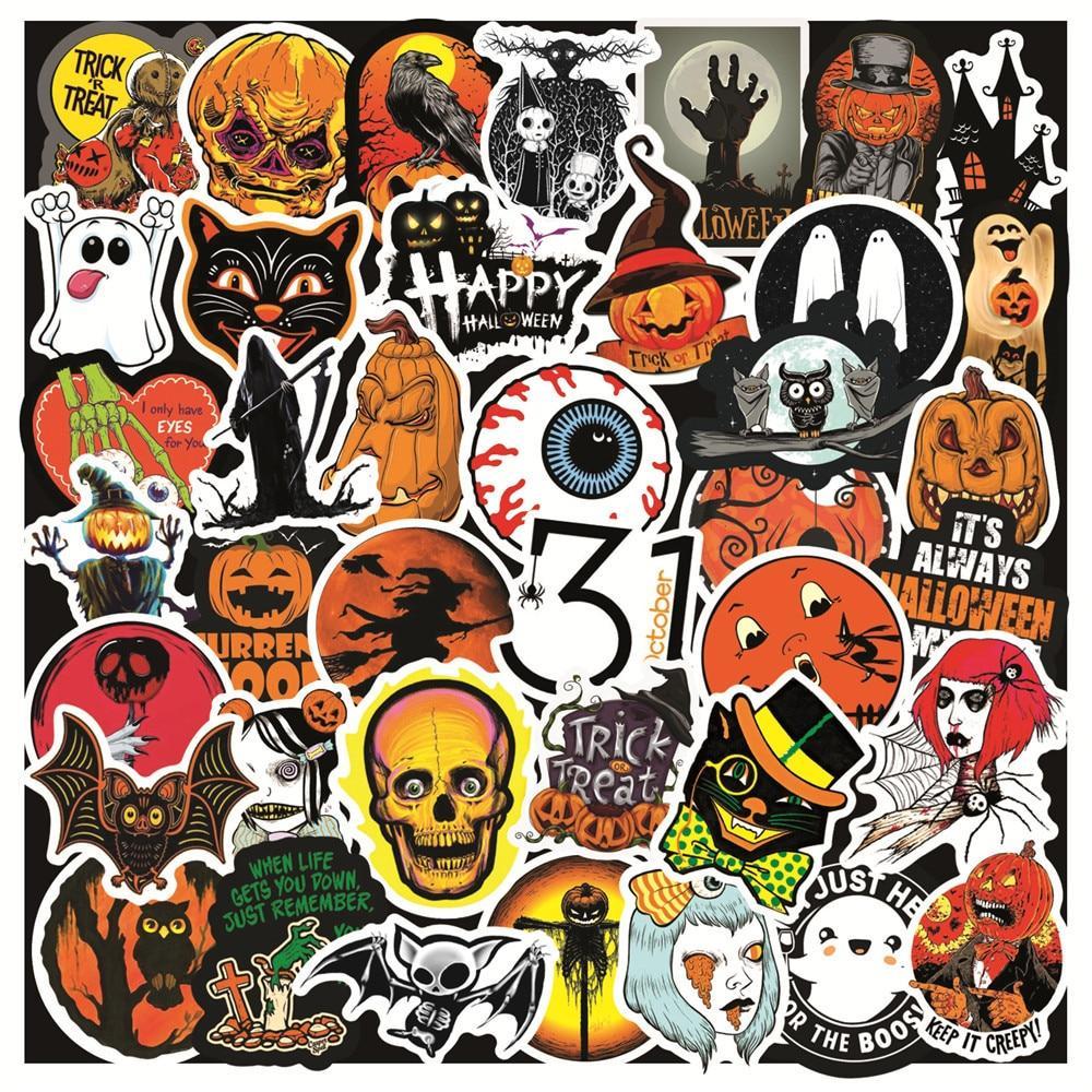 Autocollants fantômes citrouilles d'Halloween Jack Skellington