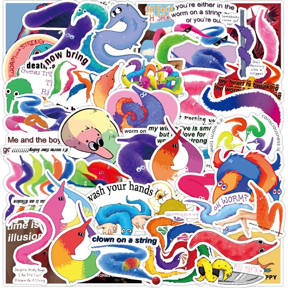Magic Twisty Worm Stickers