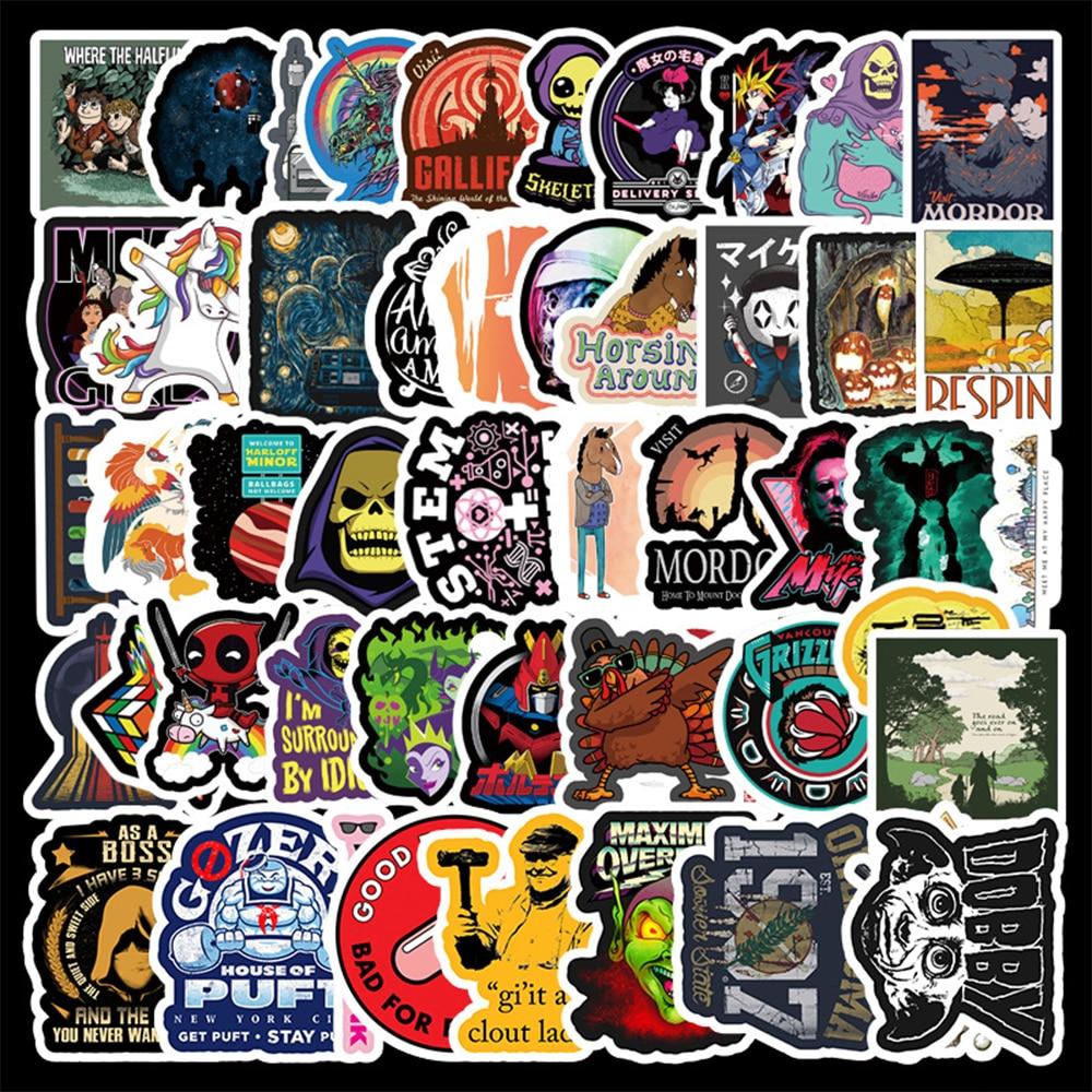 Autocollants rétro Skull Hell