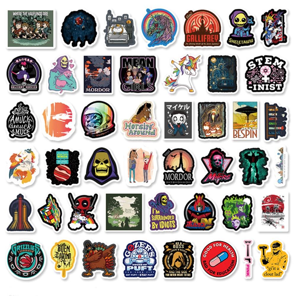 Autocollants rétro Skull Hell