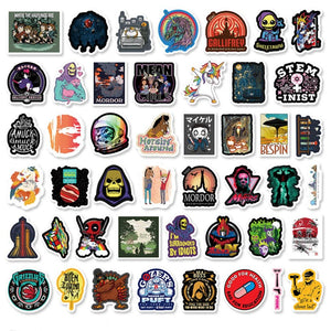 Autocollants rétro Skull Hell