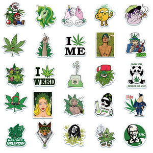 Hemp Leaf Stickers