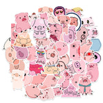 Autocollants cochon rose
