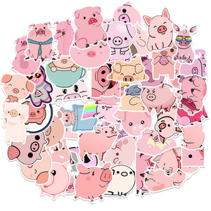 Autocollants cochon rose