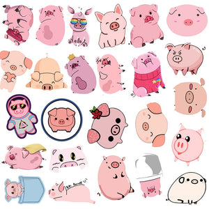 Autocollants cochon rose