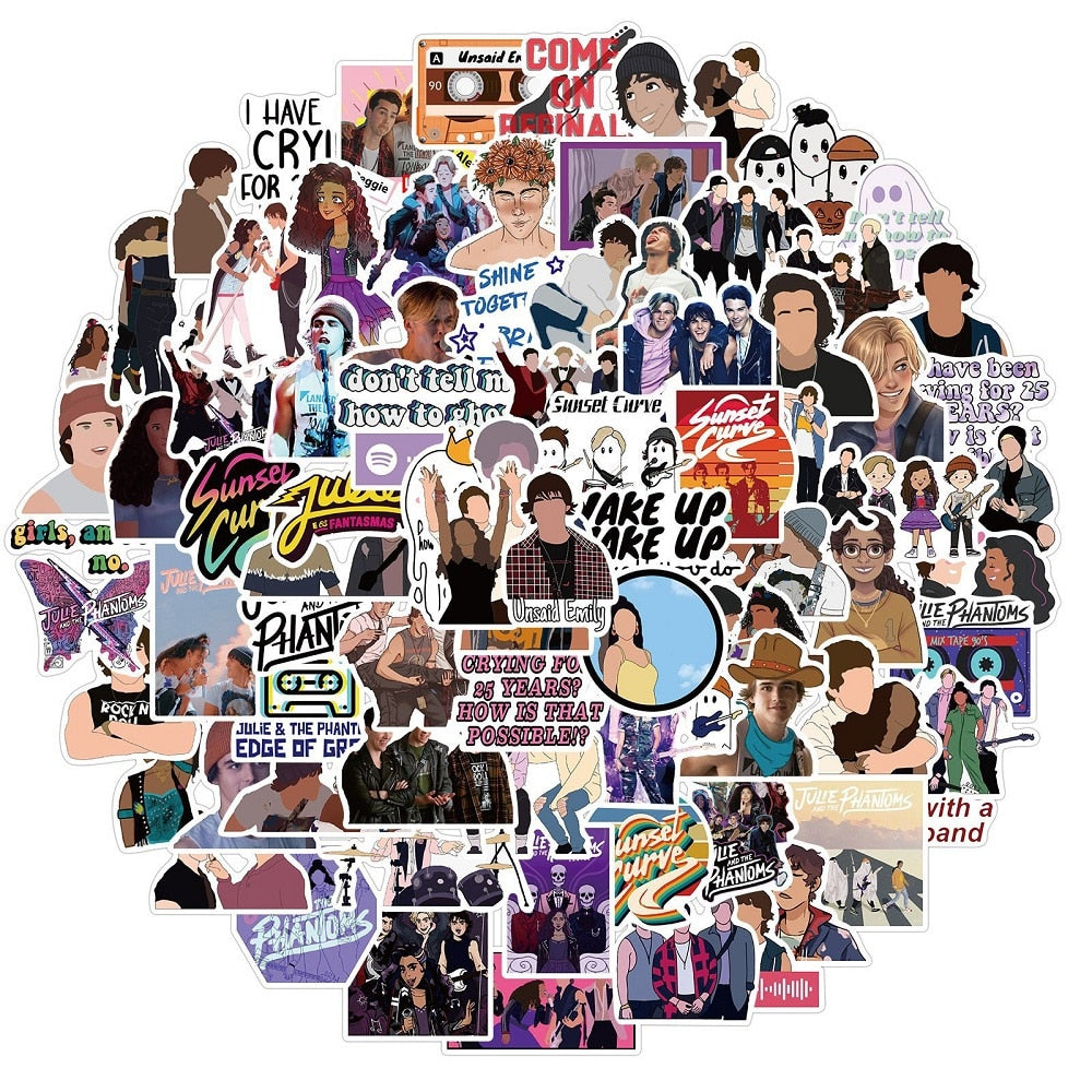 Autocollants de la série télévisée classique Julie et les Fantômes