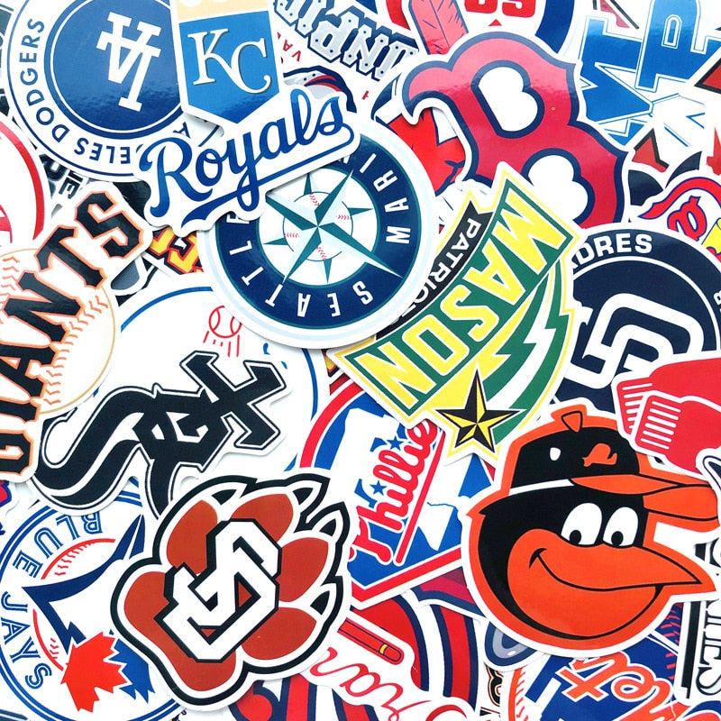 Autocollants de sport de balle avec logo de la ligue de baseball