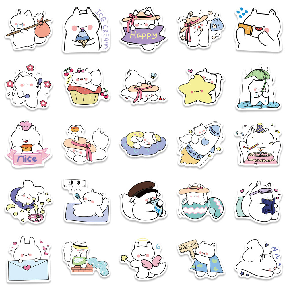 Baby White Squirrel Stickers