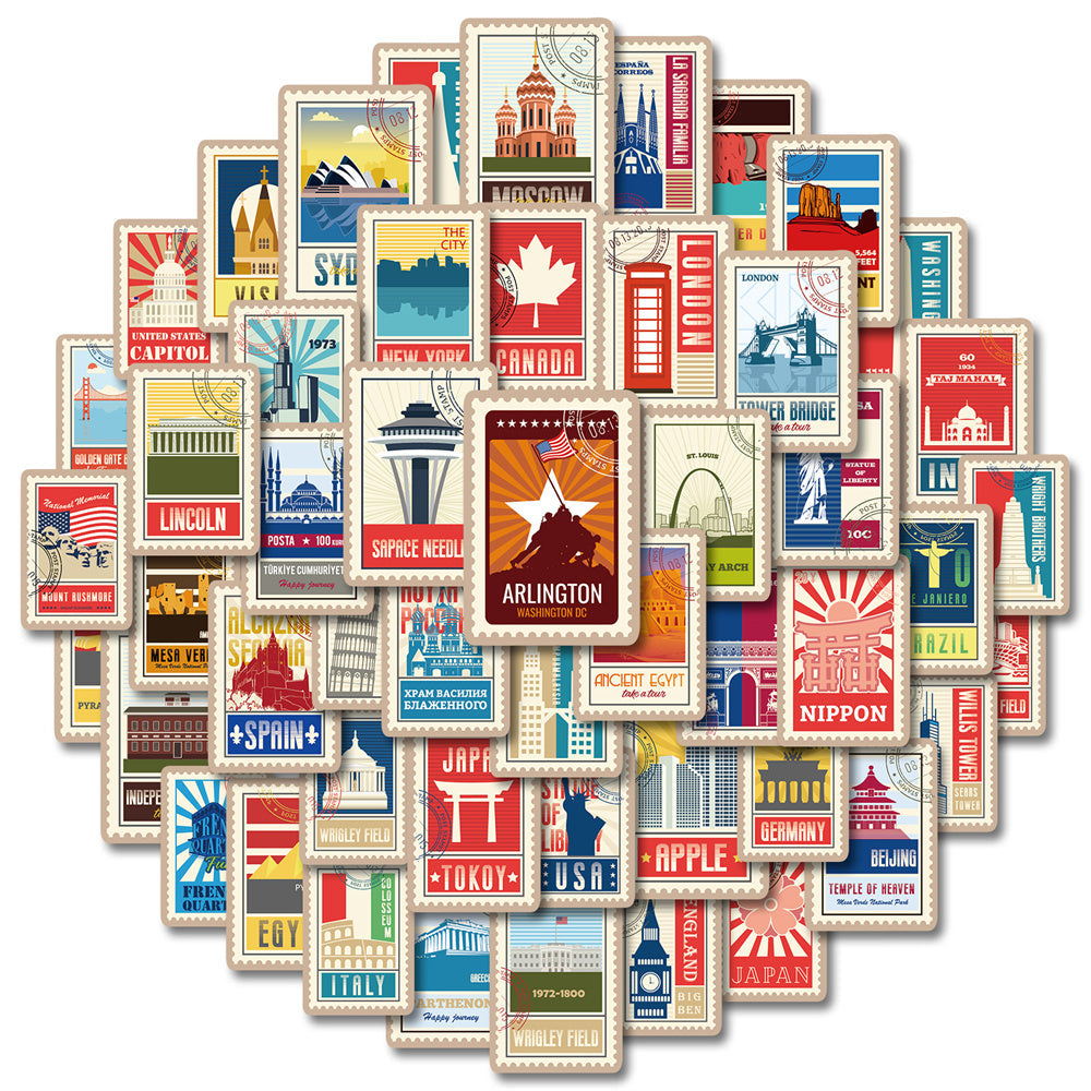Autocollants de monuments mondiaux