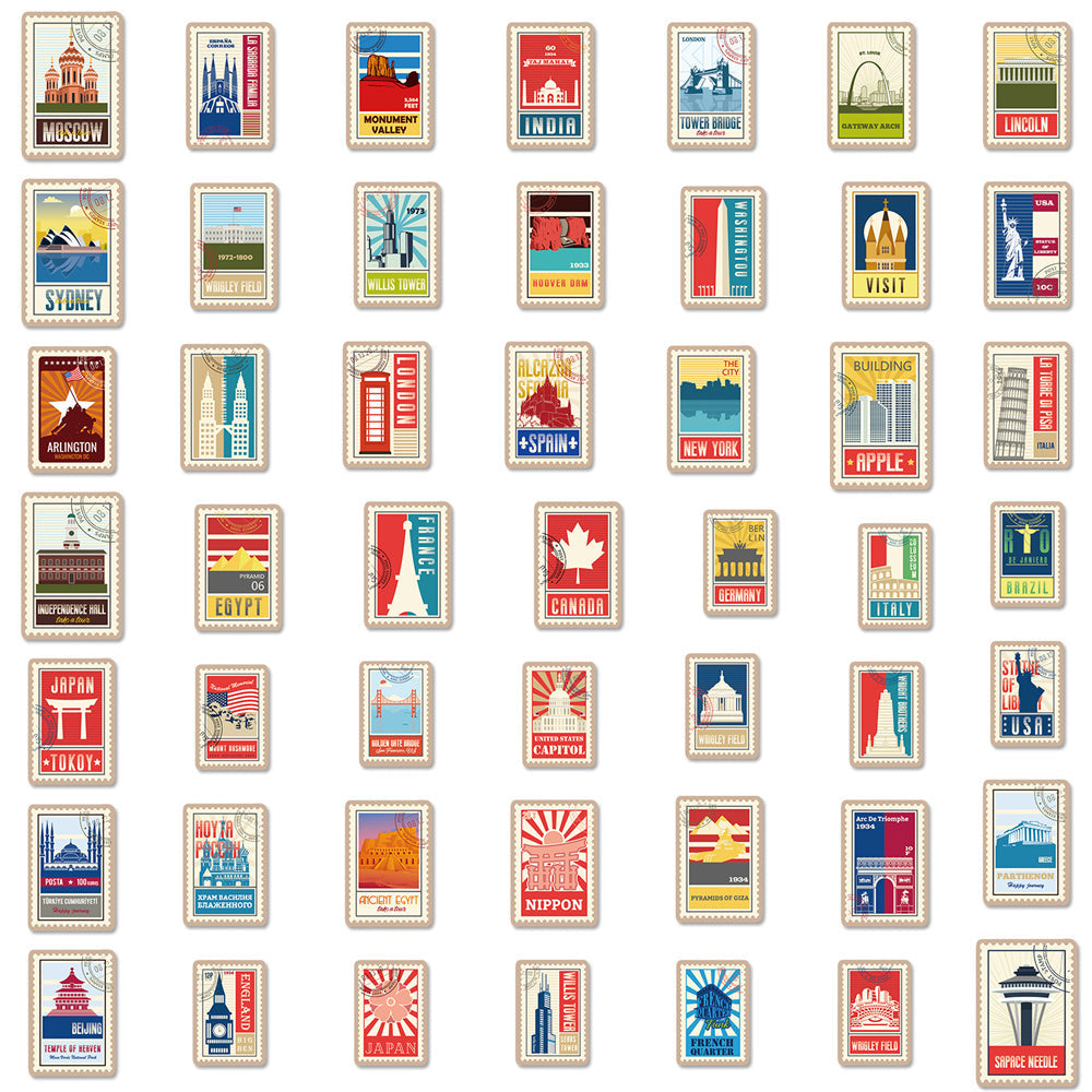 Autocollants de monuments mondiaux