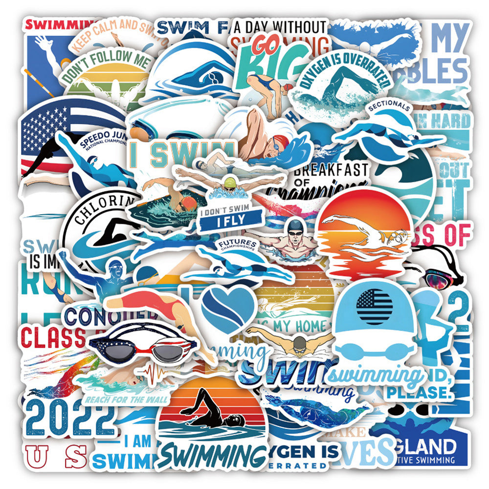 Autocollants de natation d'été