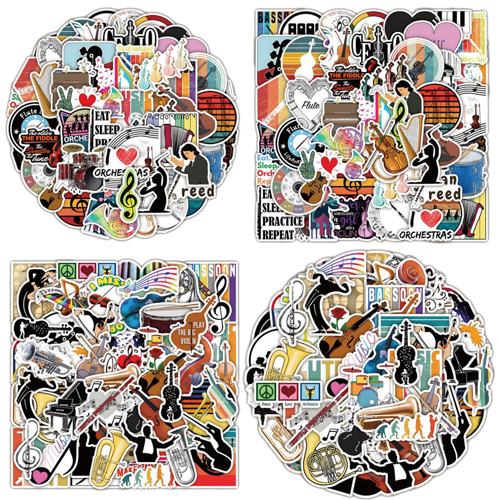 Autocollants sur le thème de l'orchestre